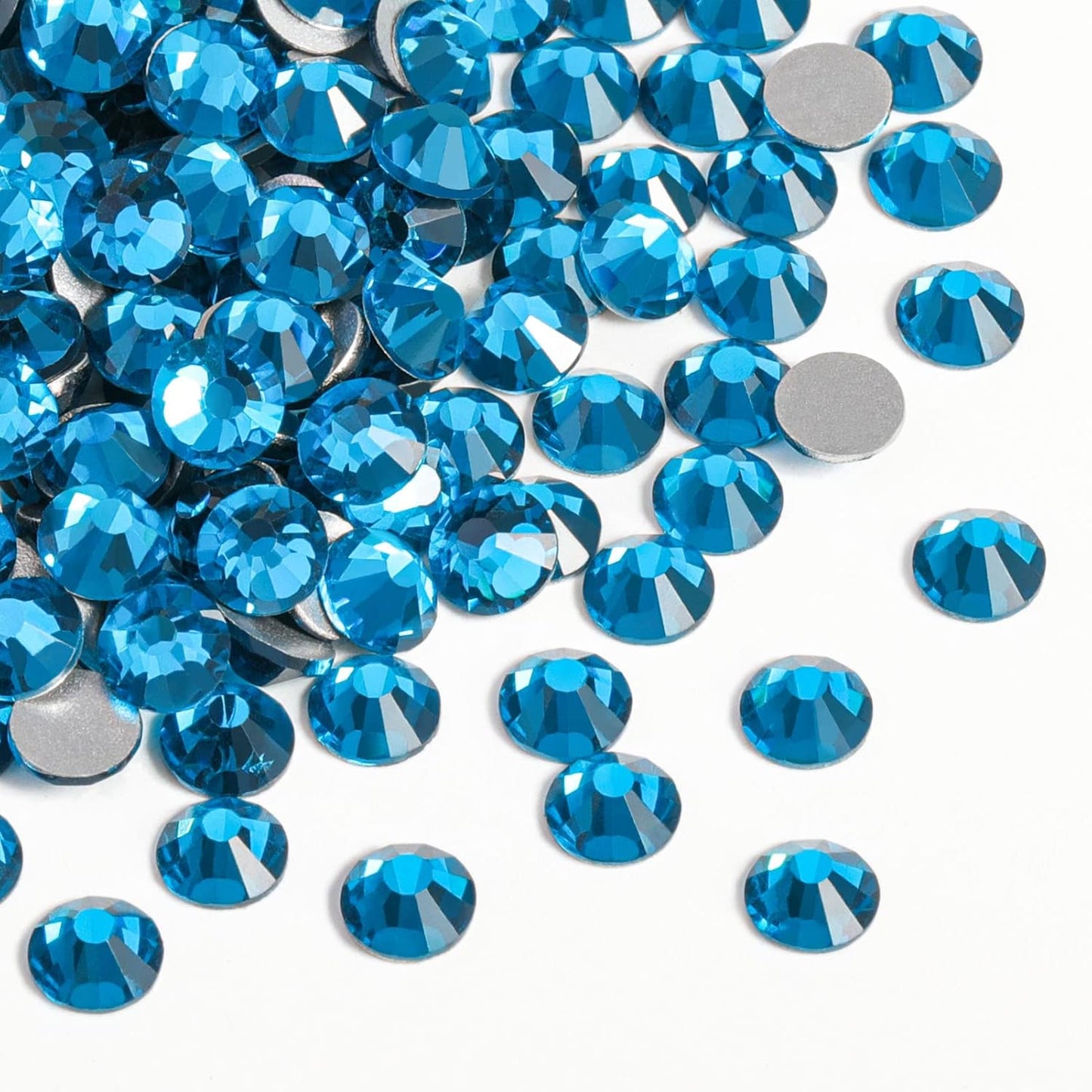 beadsland Flat Back Crystal Rhinestones Round Gems, Indicolite (1.9-2.0mm) SS6/1440pcs