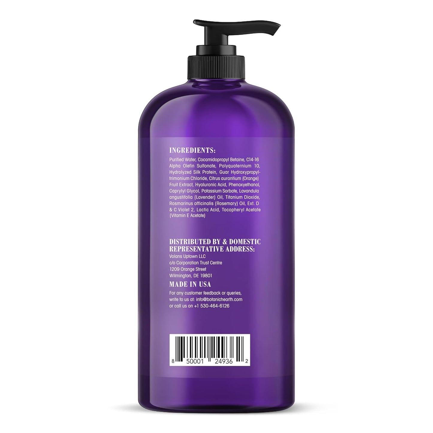 Botanic Hearth Purple Shampoo 16 Fl Oz | For All Shades Of Blonde, Silver & Gray Hair | With Lavender Oil, Vitamin E & Rosemary Oil | Sulfate & Paraben Free