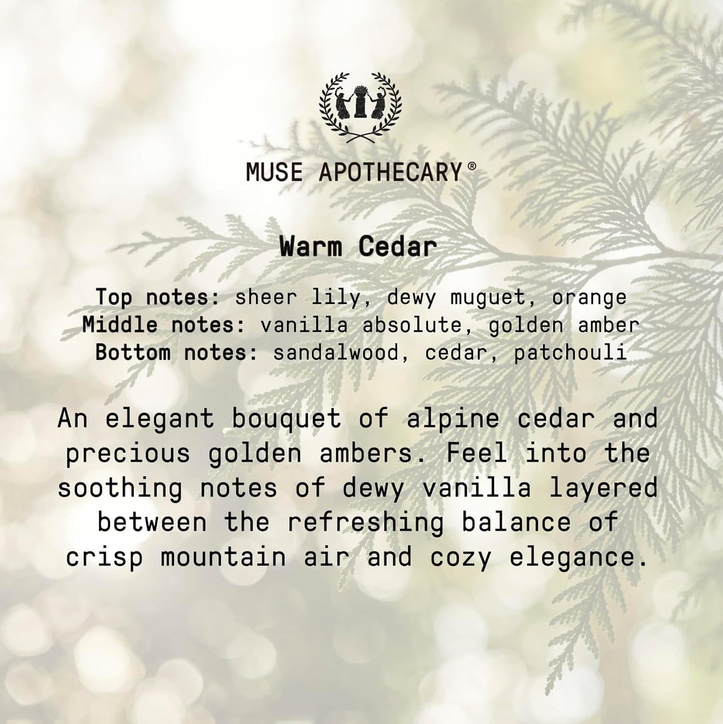 Muse Apothecary Pillow Ritual - Botanical Collection - Calming and Relaxing Pillow Mist, Linen and Fabric Spray - Infused with Natural Aromatherapy Essential Oils - 8 oz, Warm Cedar