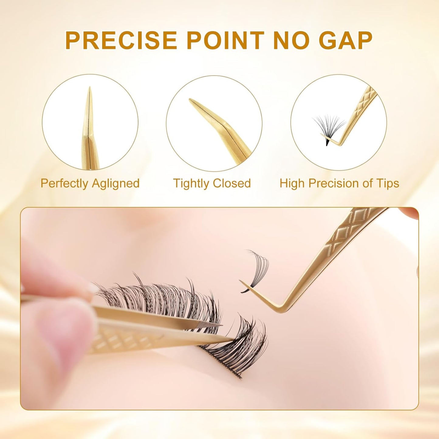 NAGARAKU Eyelash Tweezers, 1 Pair Precision Micro Fiber Tip Tweezer for Lash Extensions Antistatic Anti-Slip Pinzas with Box -Straight Tip & 85 Degree Long Tip Tweezers AG-03 & AG-012