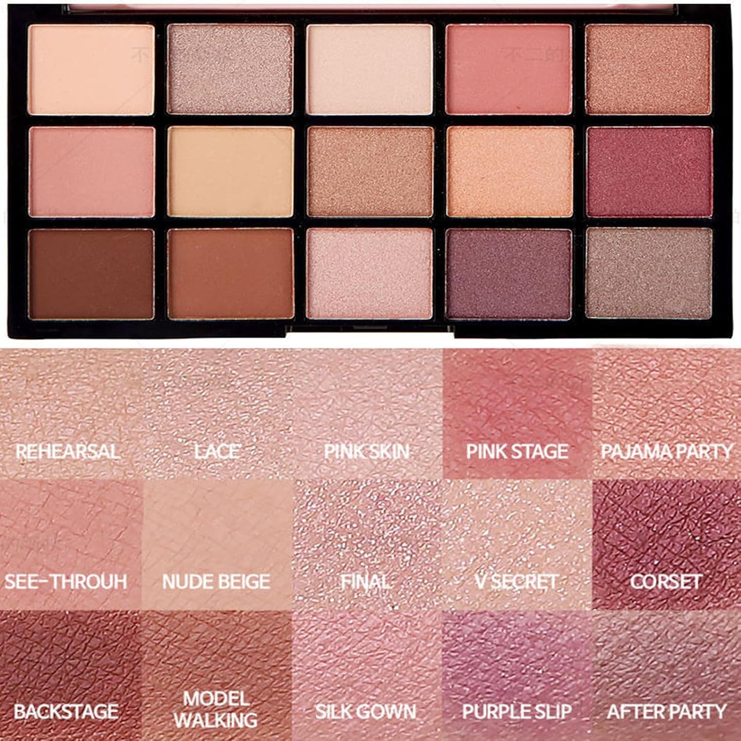 Eyeshadow Palette,Eye Shadow Pallet Makeup 15 Colors,Colorful Highly Pigmented Matte & Shimmer Makeup Eyeshadow for Women (LINGERIE)