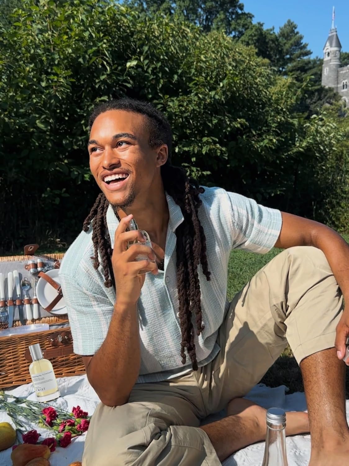 Twist Blue Man No. 10 - Eau De Parfum Inspired by Chan. Bleu, Long-Lasting Perfume For Men, Citrus & Wood, Vegan, Clean Ingredients, Fragrance - Spray 100 ml | 3.4 fl. oz.