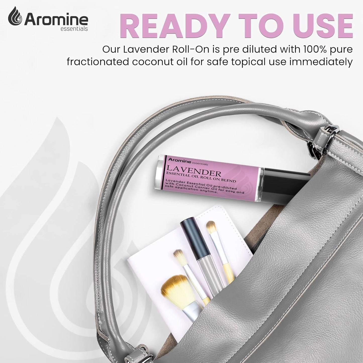 Lavender Essential Oil Roll On, Pre-Diluted 10ml (Pack of 2). Premium Quality, Therapeutic Grade Topical Ready Aromatherapy Oil