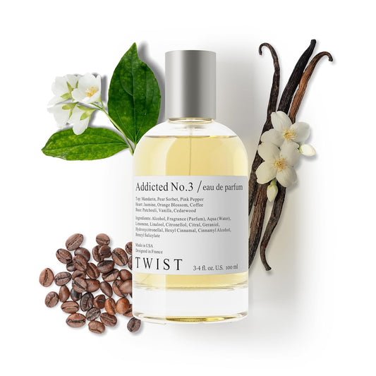 Twist - Addicted No. 3 - Eau De Parfum Inspired by Y. B.lack O.pium Long-Lasting Perfume For Women, Amber & Vanilla, Vegan, Clean Ingredients, Fragrance - Spray 100 ml | 3.4 fl. oz.