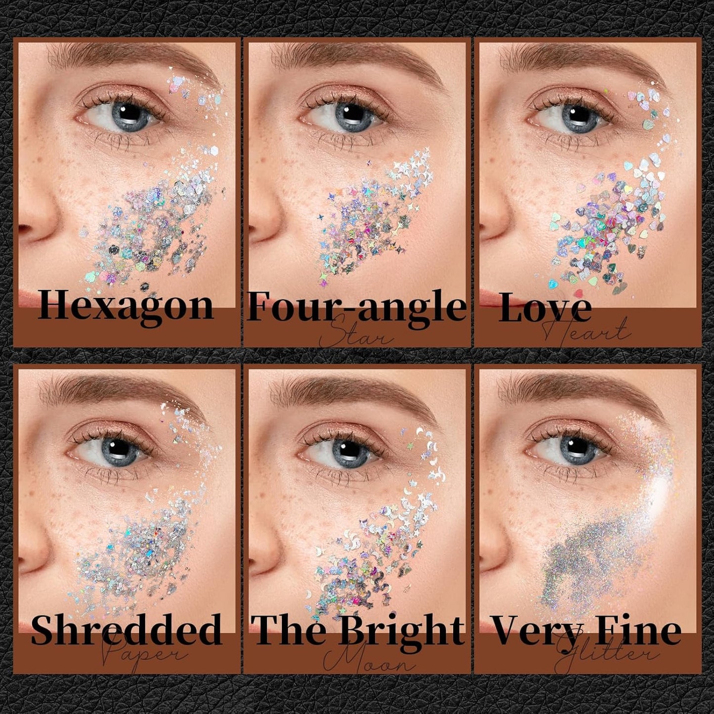 Teenitor Face Glitter, Sliver Body Glitter, Holographic Face and Body Glitter Gel for Women, Rave Glitter for Face, Hair, Eye and Body