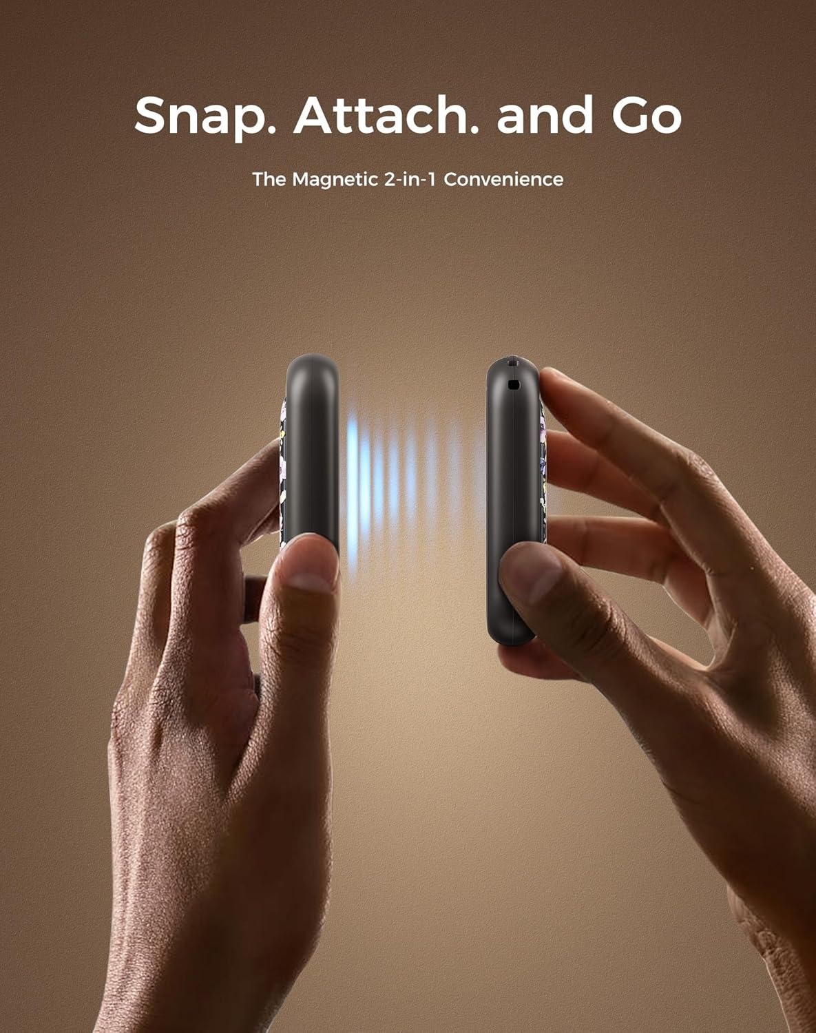 OCOOPA Magnetic Rechargeable Hand Warmers 2 Pack, Card-Style Electric AI Hand Warmers 5000mAh, Pocket Portable Hands Heater, UL Certified, for Men Women, Hunting Essentials, UT4 Young