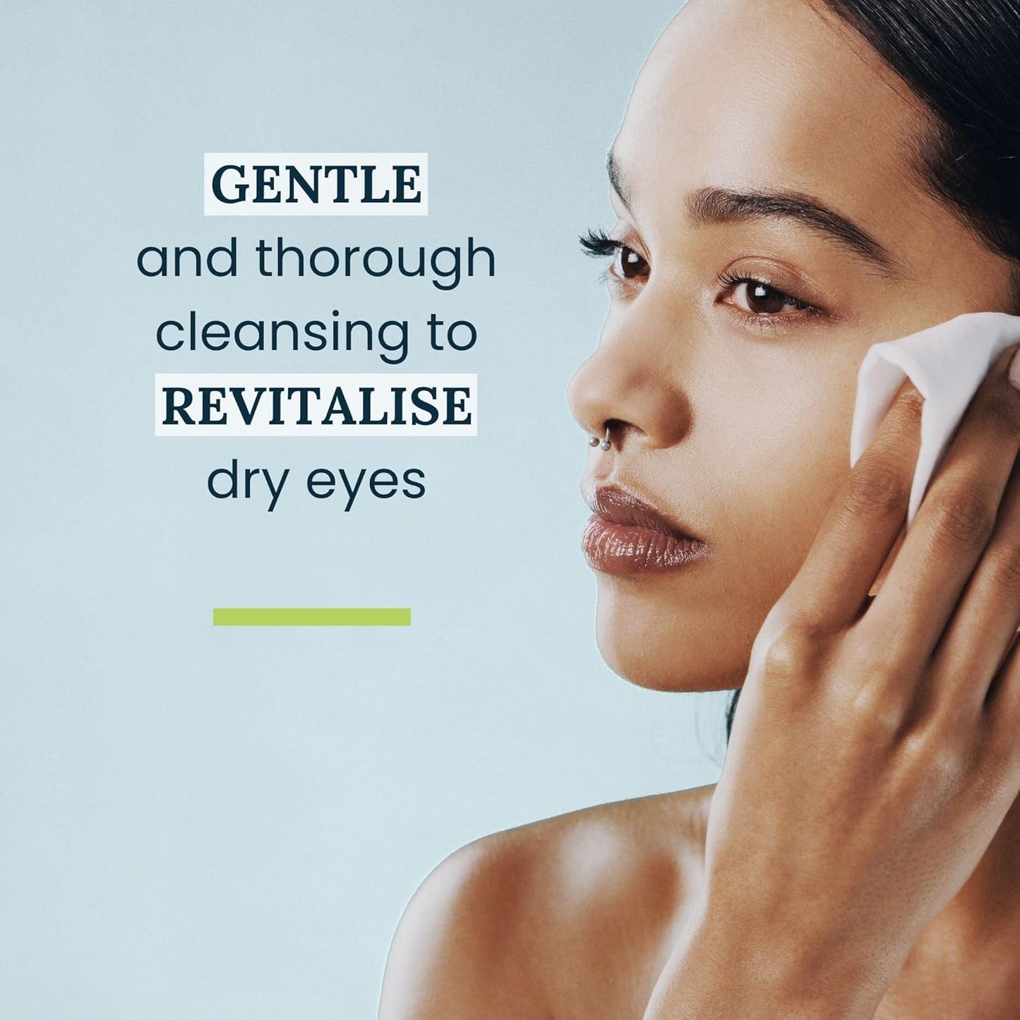 NOVEHA 180PCs Tea Tree Oil Eyelid & Lash Wipes With Hyaluronic Acid, Green Tea & Chamomile For Blepharitis & Itchy Eyes, Individually Wrapped Eyelash Wipes Natural Makeup Remover & Daily Cleanser