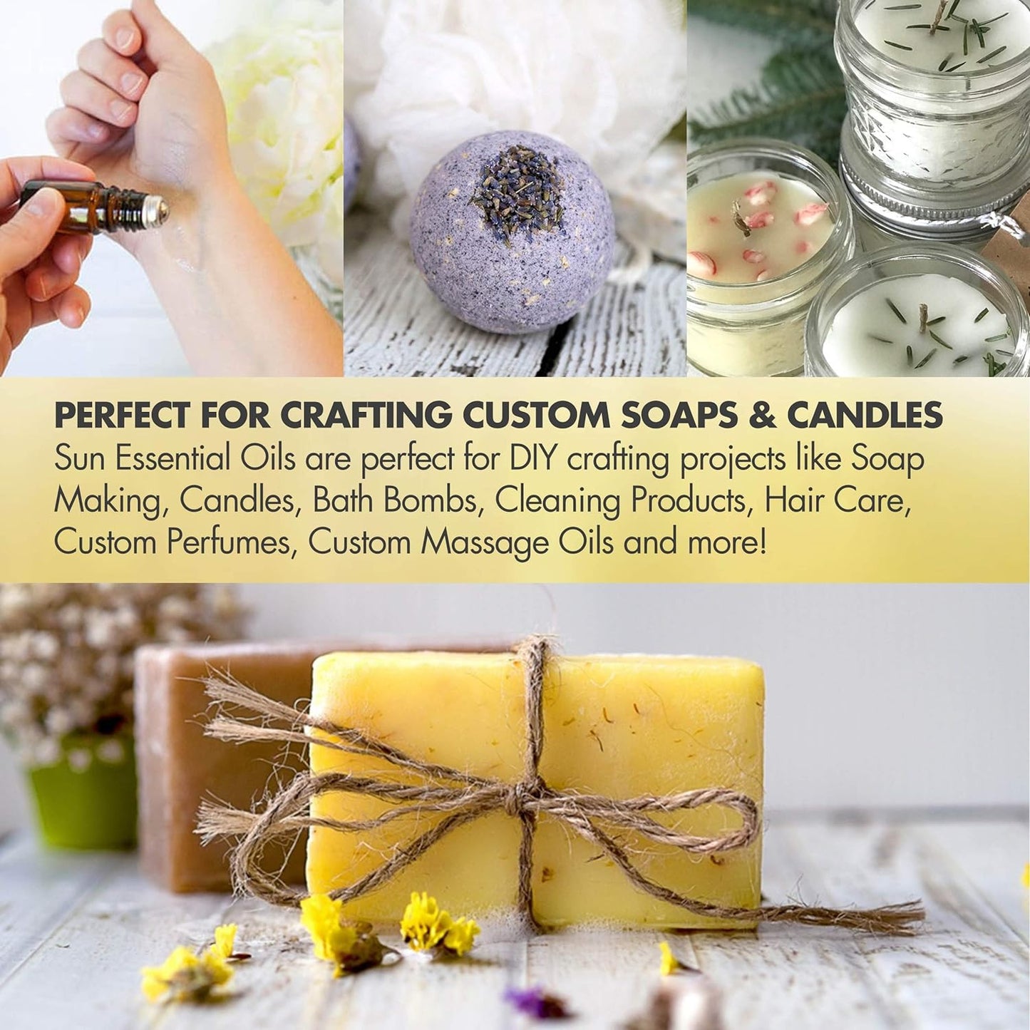 Sun Essential Oils – 8 oz Camphor Essential Oil with Dropper for Diffuser, Skin, Aromatherapy Massage, Humidifier, Crisp Scent for Candle, Lotion & Soap Making, Room Fragrance