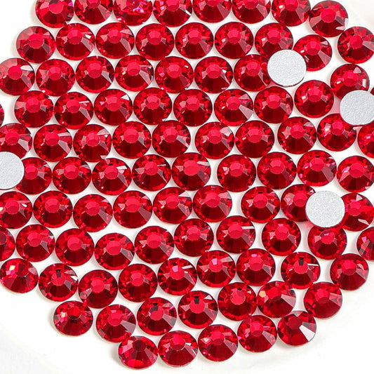 Beadsland 1440 Pieces Flat Back Crystal Rhinestones Round Gems,Siam,SS3,1.2-1.4mm