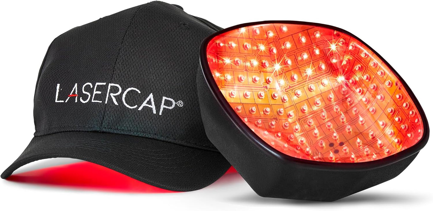 LaserCap HD+ Red Light Therapy Cap – Wearable Light Device for Thinning Hair – 304 Diodes with Hands-Free, Rechargeable, Portable Design for Men & Women – Includes Battery Pack & Travel Case