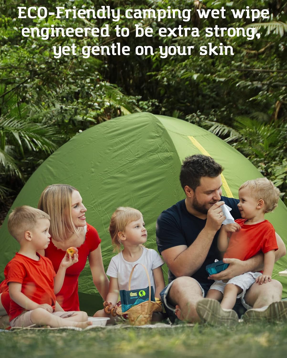 Combat Wipes ACTIVE Outdoor Wet Wipes - Extra Thick Camping Gear, Biodegradable, Body & Hand Cleansing/Refreshing Cloths for Backpacking & Gym w/Natural Aloe & Vitamin E (20 Packs, 500 Wipes)