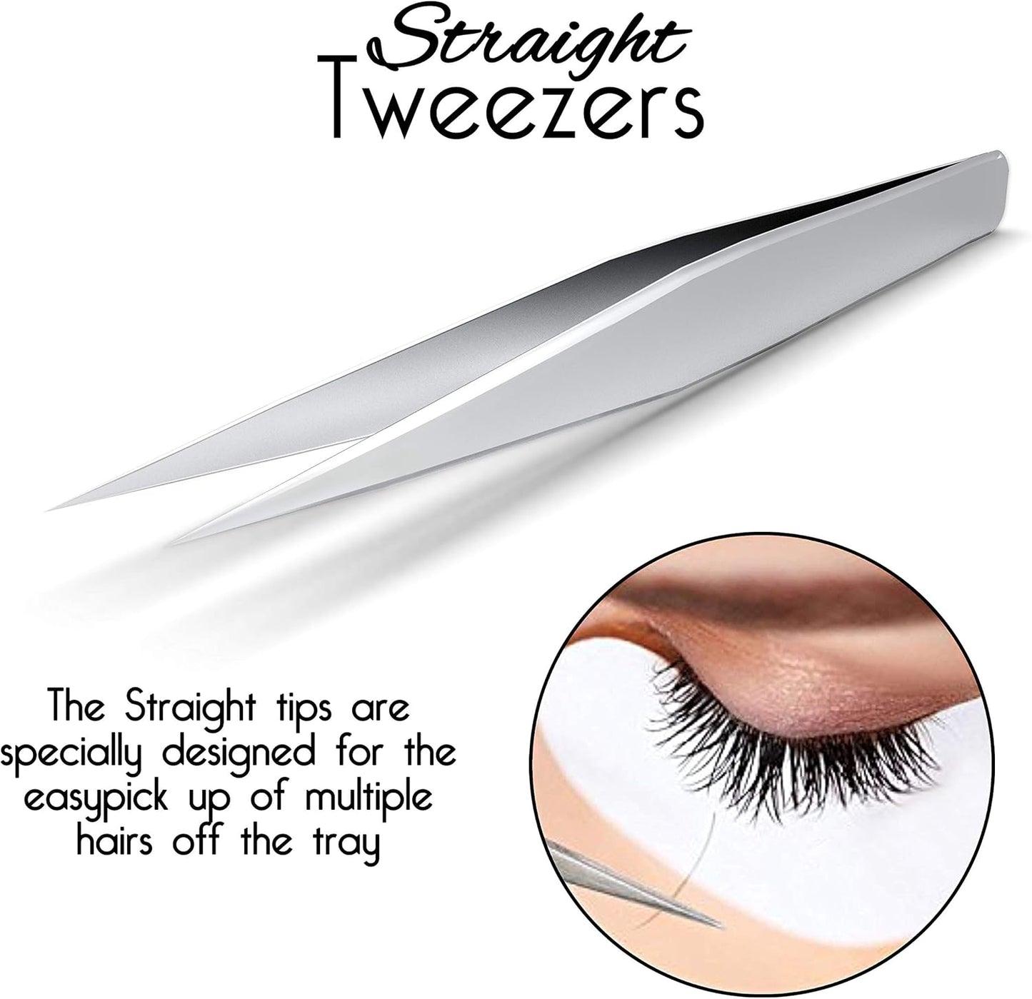 SIVOTE Lash Tweezers for Eyelash Extensions Tweezers for Volume, Isolation & Classic Lashes