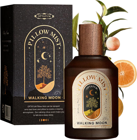 Pillow Mist - Aromatherapy Pillow Spray for Sheets, Linen & Bedding, Natural Essential Oils for Stress Relief, Gift for Someone Who Wants to Sleep Well - Walking Moon