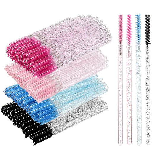 200pcs Skinny Mascara Wands Mini Eyelash Brushes Disposable Lash Spoolies Eyebrow Brush Spoolies For Eyebrows Eyelash Extension Supplies