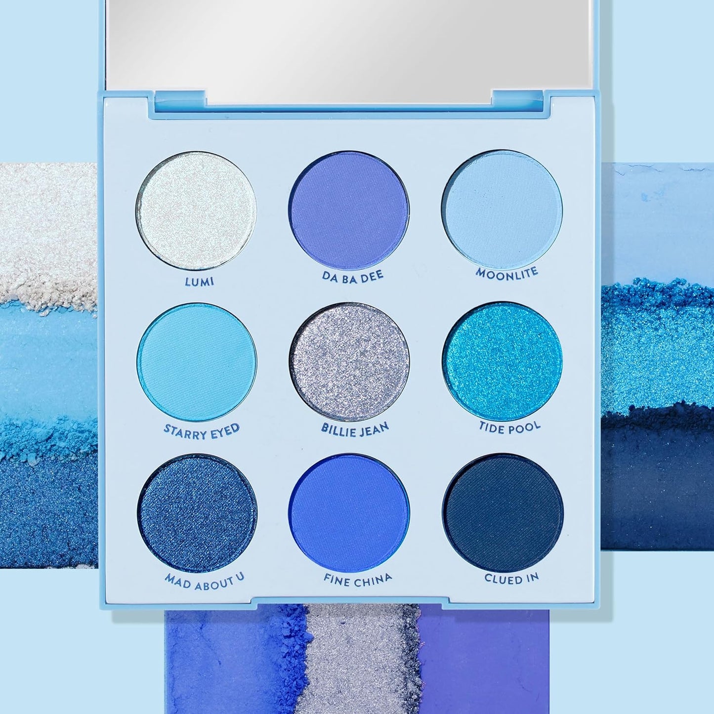 ColourPop Blue Moon Shadow Palette - Monochromatic Blue Shadow Palette with Matte, Metallic and Duochrome Finishes - High-Pigment Eye Makeup with a Long-Wearing Formula (0.3 oz)